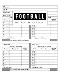 Fill, sign and download football score sheet online on handypdf.com. Football Score Record Football Game Record Keeper Book Football Scoresheet Football Score Card Handwriting Journal Paper Indoor Outdoors Books Sports Size 8 5 X 11 Inch 100 Pages Amazon De Publishing Bg Fremdsprachige Bucher
