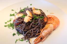 Ravioli con farina di riso. Tagliolini Di Riso Venere Con Gamberoni Farine Speciali