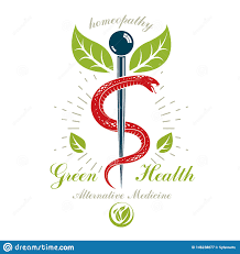 Caduceus Symbol Homeopathy Creative Emblem Stock Vector