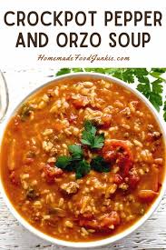 Check spelling or type a new query. Crock Pot Pepper Soup With Rice And Orzo Homemade Food Junkie