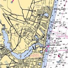 New Jersey Manasquan Inlet Nautical Chart Decor