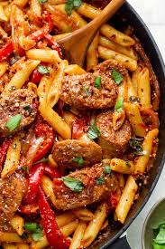 Sausage Pasta Skillet Recipe Eatwell101