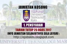 Iklan jawatan kosong pelantikan pensyarah universiti kebangsaan malaysia tahun 2020. Jawatan Kosong Sebagai Pensyarah Di Uitm 25 Ogos 2017