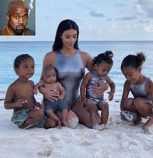 In the sweet shot, the reality star sat on a set of stairs with her youngest, 7 months, in her lap. Kim Kardashian And Kanye West Share The West Family Christmas Card 2019 With All Four Kids