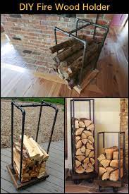 Build A Fire Wood Holder From Plumbing Pipes The Owner Builder Network Firewood Holder Wood Holder For Fireplace Wood
