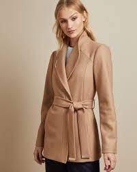 Get the lowest price on your favorite brands at poshmark. Short Belted Wool Wrap Coat Camel Jackets And Coats Ted Baker Row