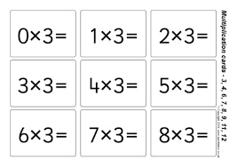 If you enter the correct answer, a green box will be stacked on the left side of the card. Simple Multiplication Flash Cards 3 4 6 7 8 9 11 And 12 Times Tables Sb10190 Sparklebox