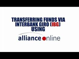 **in the midst of compiling the different limits and fees applicable to all different banks. Transferring Funds Via Interbank Giro Ibg Using Allianceonline Youtube