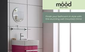 You might discovered one other decorate a plain bathroom mirror better design concepts. Neue Design Bathroom Wall Mounted Mirror 40cm X 40cm Round Simple Elegant Design Frameless With Contemporary Bevel Edges Sizes 60cm X 60cm Or 40cm X 40cm Amazon Co Uk Kitchen Home