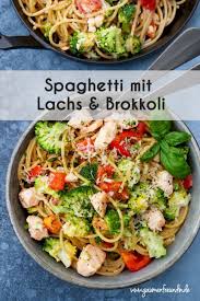 Spaghetti Mit Lachs Brokkoli Tomaten Und Sahnesauce In 2020 Nudeln Mit Lachs Leckere Nudelrezepte Pasta Mit Lachs
