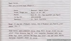 Contoh surat lamaran kerja yang ditulis tangan. Kkjnlenml7askm