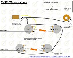 Diagram showing the wiring of a gibson les paul electric guitar. Es 335 Wiring Diagram Six String Supplies