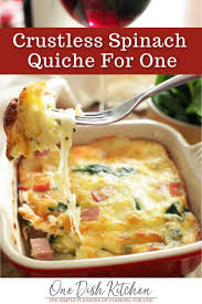 Crustless Spinach Quiche For One Recipe In 2020 Quiche Recipes Recipes Spinach Quiche