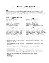 Single displacement & double displacement. Types Of Chemical Reactions