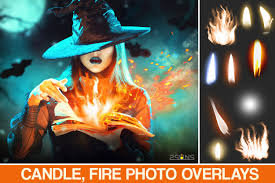 Christmas Overlays Candle Flame Png Fireplace Overlays 410319 Actions Design Bundles