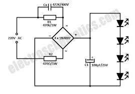 Ac Powered 220v Led Circuit Led Lamp Diy Electrical Engineering Projects Led Diy