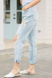 Kancan Light High Rise Distressed Paperbag Jeans Boutique Denim Shop The Mint