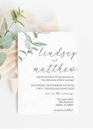 Wedding Invitations Wedding Invitation Templates Greenery Wedding Invitations Green Wedding Invitations