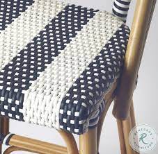 Find wicker bar stools in canada | visit kijiji classifieds to buy, sell, or trade almost anything! Lila Blue And White Stripe Rattan Bar Stool From Butler Coleman Furniture
