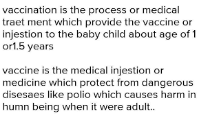 Immunization is the process whereby a person is made immune or resistant to an infectious disease, typically by the administration of a vaccine. What Is Vaccination Brainly In