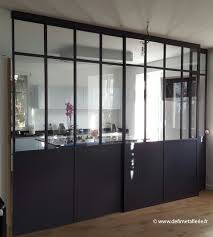 Verriere Avec Porte Coulissante Et Soubassement En Tole Cuisine Verriere Deco Maison Amenagement Maison