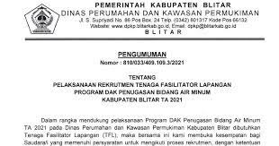 Check spelling or type a new query. Lowongan Kerja Dinas Perumahan Dan Kawasan Permukiman Kabupaten Blitar Ruang Sipil