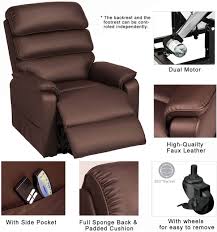 esright lift chair recliners for elderly infinite position lay flat recliner up to 320 lbs faux leather electric power lift recliner chair sofa with side pock recliner lift chairs lift recliners