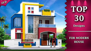 30 Beautiful Modern House Front Elevation Design Double Floor Elevation Part 2 Youtu Front Elevation Designs Small House Elevation Design Front Elevation
