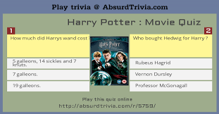 Read on for some hilarious trivia questions that will make your brain and your funny bone work overtime. Harry Potter Movie Quiz