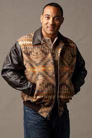 Mens Bomber Style Jacket Pendleton Wool Leather Jacket Leather Bomber Jacket Mens Bomber Jackets