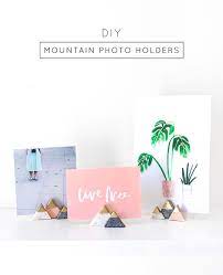 Check out this tutorial from alyssa b. Diy Photo Holder Mini Mountain Photo Holders Sugar Cloth