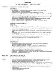 In two to five sentences, it outlines your training and skills and any relevant work experience you might have. It Support Manager Resume Samples Velvet Jobs