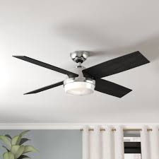 Sold and shipped by lamps plus. Hunter Fan 52 Dempsey 4 Blade Led Standard Ceiling Fan With Remote Control And Light Kit Included Reviews Wayfair