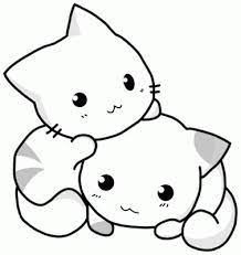 These kittens & cats colouring pages are lots of fun for kids. Cute Cat Coloring Pages Photo 2 Cute Anime Cat Anime Kitten Kittens Coloring