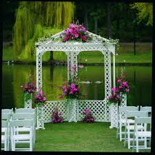 No matter the weather, your guests will be completely comfortable. Gazebo White Lattice Av Party Rental