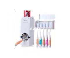 موزع معجون أسنان أوتوماتيكي مع حامل فرشاة الأسنان 5في1 Cleaning Appliances Brushing Teeth Cleaning