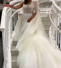 Scopri l'ampia collezione estate 2020 per abbigliamento da donna. Offerta 28 Di Sconto Sexy Staccabile Treno Sirena Tulle Pizzo Perline Paillettes Di Cristallo Abiti Da Sposa Di Lusso Abito Da Sposa Vintage Da Donna Personalizza Xd79