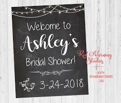 Fiesta bridal shower sign bridal shower decoration bridal. Bridal Shower Welcome Sign Black And White Chalk Red Morning Studios