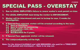 The expatriate committee (ec) or relevant authorities in malaysia, must give approval for foreign professionals to fill a position before the issuance of an employment pass can be made by. Special Pass If You Overstay Foreign Workers In Malaysia Info News That Matter Facebook
