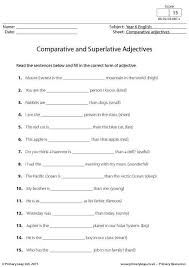 Comparative And Superlative Worksheets Pdf Superlative Adjectives Adjective Worksheet Comparative Adjectives Worksheet