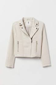 Biker Jacket Light Beige Kids H M Us Leather Jacket Cream Leather Jacket Pink Leather Jacket