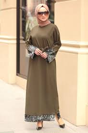 Nayla Collection Nayla Collection Pul Payetli Haki Tesettur Elbise 2214hk Urun Kodu 2214hk Hijab Dress Party Hijab Trends Hijab Dress