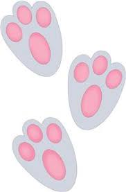 12 easter bunny rabbit footprints egg hunt trail party game paws feet children. Doctorwholfgfdnews