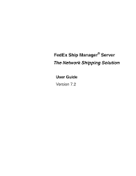 Fedex Ship Manager Server Manualzz Com