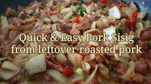 Broil until meat is brown, about three minutes. Pork Sisig From Leftover Roasted Pork Quick Easy Recipe Youtube