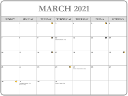 Below are year 2021 printable calendars you're welcome to download and print. Full Moon March 2021 Free Printable Calendar Monthly