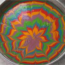 Alternate lady fingers with pudding mixture. Knalliges Farbspektakel Sahnige Regenbogentorte Mit Verschiedenen Teigschichten 4 3 5
