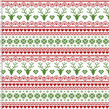 Shop annie's selection of clearance fabric. Original Red Green Fair Isle Deer Heart Cotton Spandex Knit Fabric