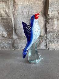 Vintage Murano Large Blue Bird