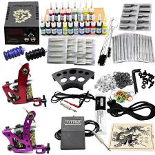You can replace this with a different one, if desired. Tattoo Complete Set Kit 2 Tattoo Machine Power Supply 20 Colours Needles Tattoo Machine Complete Set Tattoo Set Gun Machine Grip Power Supply Amazon De Beauty